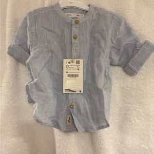Zara Kids Sky Blue Button Down Shirt